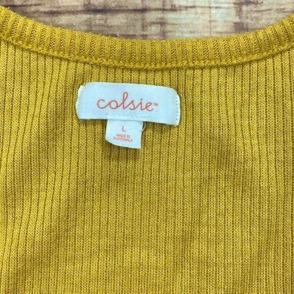 $5 SALE! Colsie Yellow Crop Top Tank Shirt - Picture 3 of 6